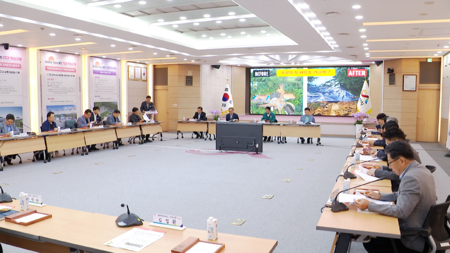 1. 지난 21일 시청 대회의실에서 열린 서산발전협의회 집중호우 피해 대책 회의2.jpg