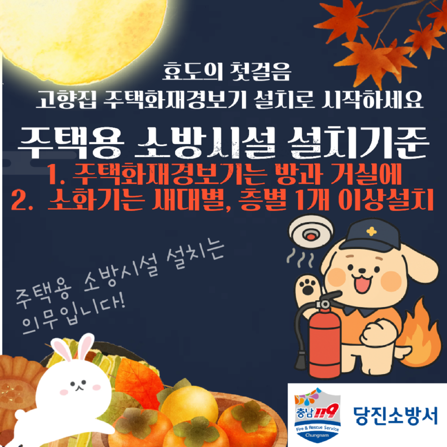 “가족 안전 지키는 첫걸음, 당진소방서 ‘주택용 소방시설 설치하기’ 집중 홍보”.png