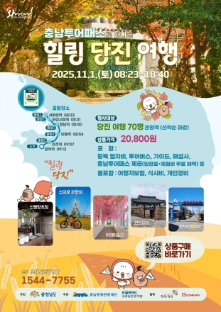 충남투어패스로 당진으로 떠나요! ‘힐링 당진 여행’ 2차 운영