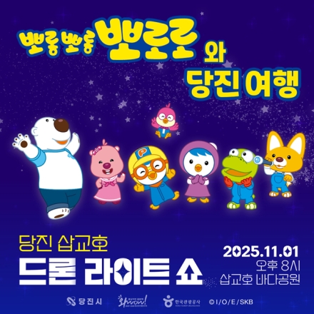 '뽀롱뽀롱 뽀로로’ 당진 밤하늘 수놓는다