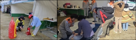 당진소방서 의용소방대, 면천읍성축제서 시민 안전 지켰다