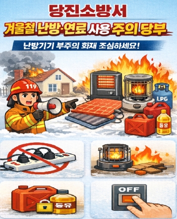 당진소방서, 겨울철 난방·연료 사용 부주의 화재 주의 당부