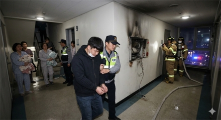 인천 오피스텔 6개 층에 불 지른 20대 男, 현행범 체포⋯"부모와 다퉈서"
