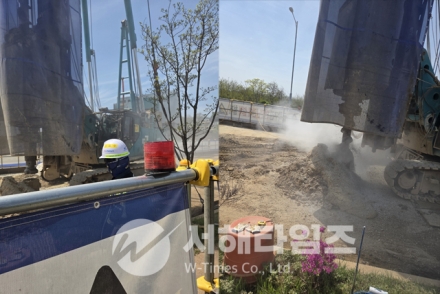 [독자 제보]당진 석문산단 굴착 공사 소음·비산먼지… 주민 고통 '한계'