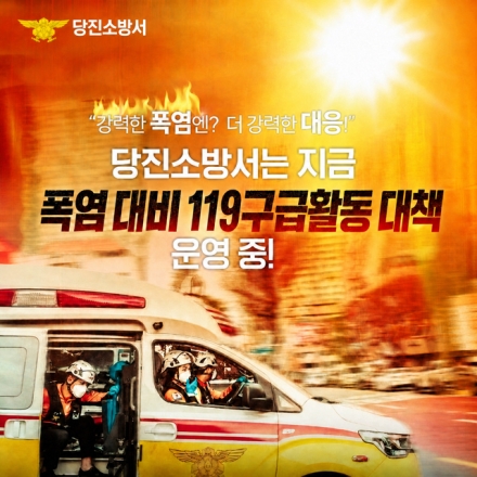 당진소방서, 빨라진 폭염에 앞서가는 119구급대책 추진
