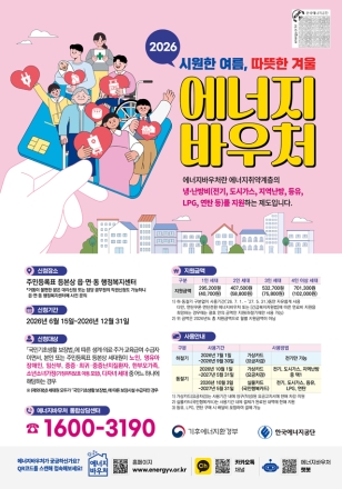 예산군, ‘여름도 겨울도 든든하게’… 에너지바우처 신청 접수