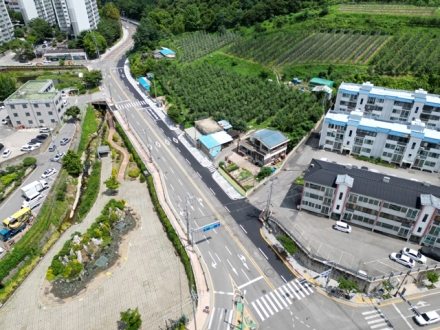 예산군, 더 안전한 봉대미산 가는 길… 세광아파트∼충일주택 간 인도 개통