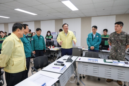 김기재 당진시장, 을지연습 근무자 노고 격려
