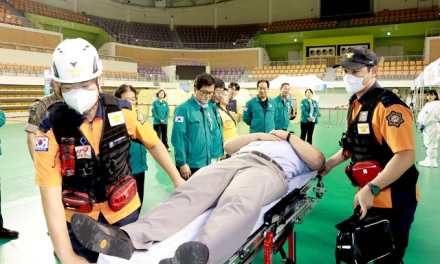 보령시, 전시 전재민 수용·구호 을지연습 실제훈련 실시