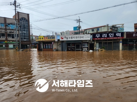 [속보]당진 침수 피해, 남원천, 당진천, 어시장 인근 주민 긴급대피