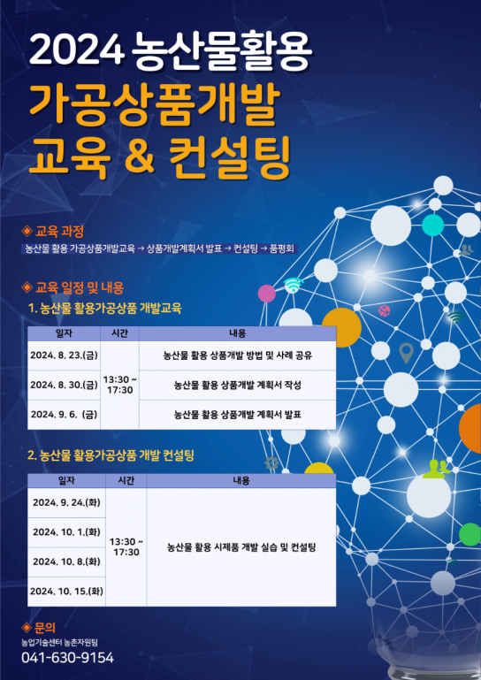 홍성군, 농산물 활용 가공상품 개발 컨설팅 대상자 모집