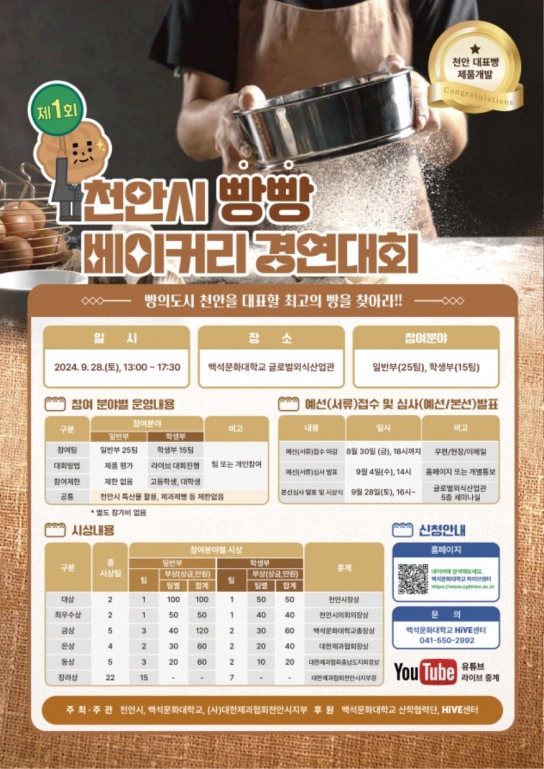 ‘천안 대표 빵 개발한다’ 제1회 베이커리 경연대회 개최
