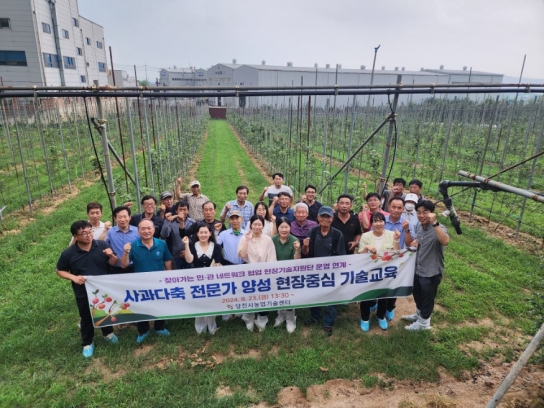 당진시, 미래형 사과 다축과원 현장 컨설팅 추진