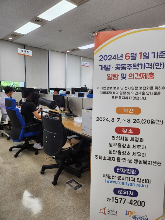 화성시, 8월26일까지 개별·공동주택가격 열람 및 의견 접수기간 운영