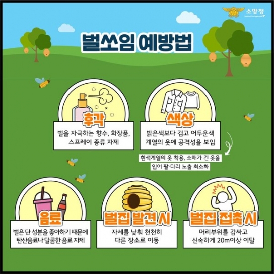 당진소방서, 여름철 벌 쏘임 사고예방 홍보