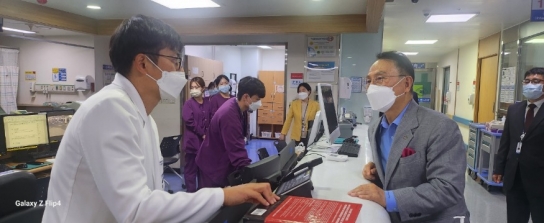 박상돈 천안시장, 응급의료 현장 방문…시민생명 최우선