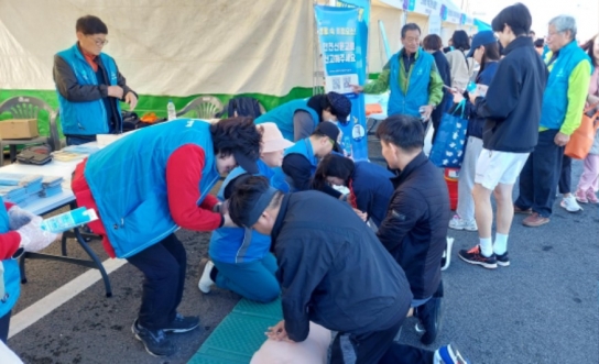 평택항 마라톤대회 ‘안전문화운동 홍보 부스’ 운영