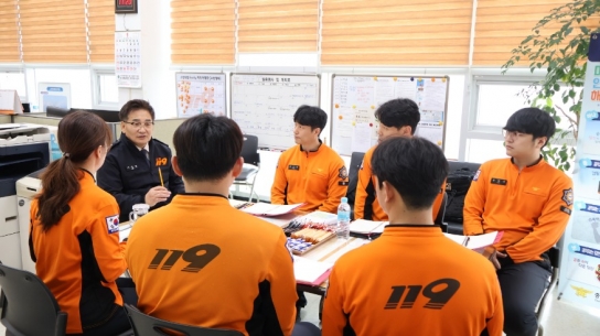 이상권 당진소방서장, 현장부서 소통 강화 위해 방문