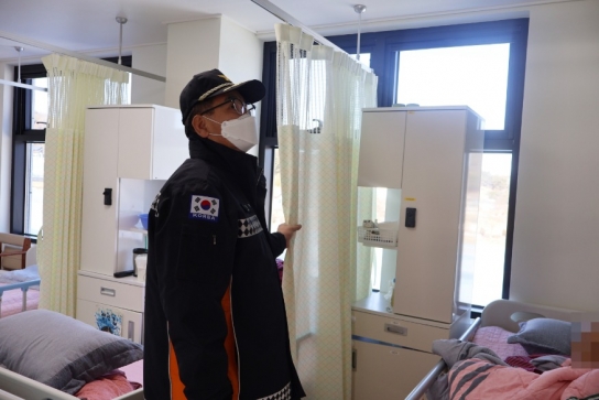 이상권 당진소방서장, 당진전문요양원 방문하여 점검에 나서