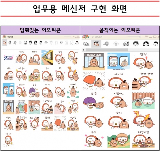 충남관광 캐릭터, 워디·가디 이모티콘으로 만난다!