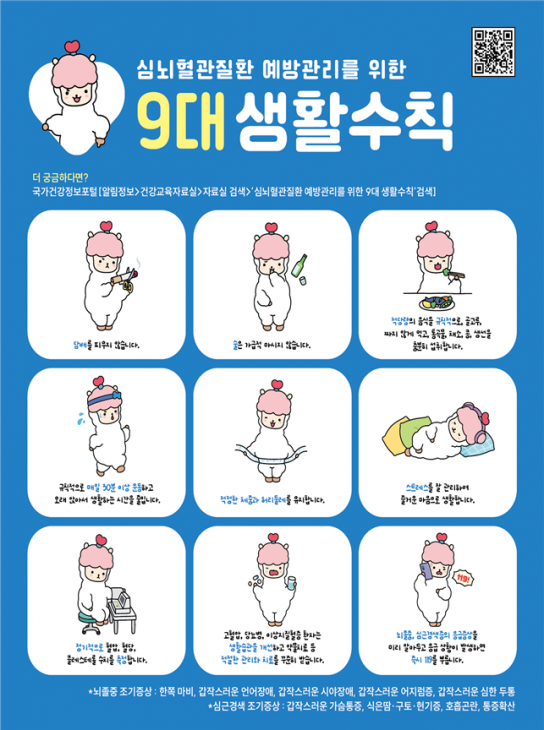 홍성군, 뇌졸중·심근경색증 조기증상 꼭 확인하세요