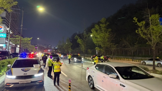 충남경찰청 기동대 총력지원, 음주운전 및 안전띠 미착용 단속 전개